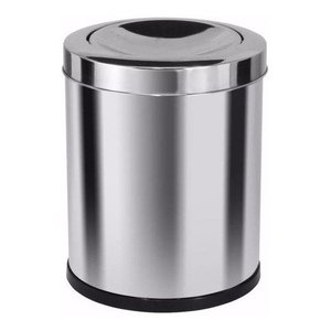 Cesto De Lixo Em Inox 13 Litros Com Tampa Vai E Vem Home:Inox