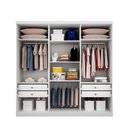 Ver imagem 2 de Guarda Roupa Casal 6 Portas 4 Gavetas - Messina-branco - Móveis Novo Horizonte