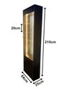 Ver imagem 2 de Vitrine Porta Vidro Preta Super LED Estoque Perfumaria Ótica
