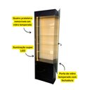 Ver imagem 4 de Vitrine Porta Vidro Preta Super LED Estoque Perfumaria Ótica