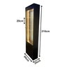 Vitrine Porta Vidro Preta Super LED Estoque Perfumaria Ótica - 2