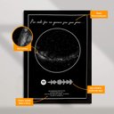 Ver imagem 2 de Quadro com Música Mapa Das Estrelas Spotify em Moldura Caixa Tacolado Papel de Parede