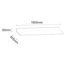 Tampo para Balcão de Cozinha 180cm Mdp Preto Avulso - 4