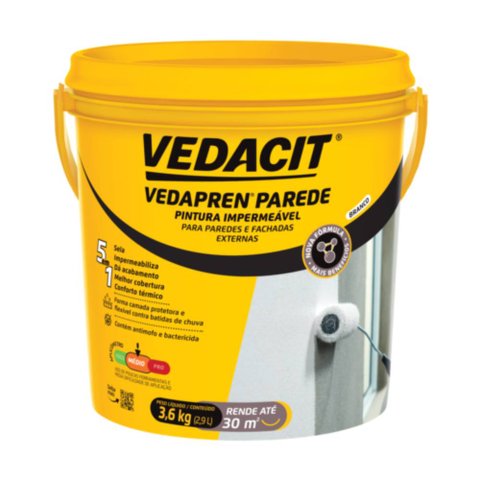 Tinta Impermeável Vedapren Parede Vedacit 3,6kg
