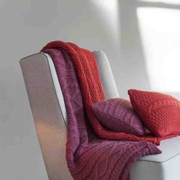 Manta Tricot Lou 125x150 Rosa Rouge Buddemeyer - 3