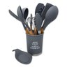 Kit Utensílios de Cozinha Silicone 13pçs Cinza - 2