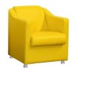 Ver imagem 1 de Poltrona Beatriz confort amarela suede para sala de estar,salão escritoria Dalaqua-Decor
