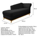Ver imagem 2 de Kit Diva Recamier Vanessa 185cm Lado Esquerdo e 01 Poltrona Laura Suede Doce Sonho Móveis Preto