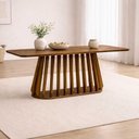 Ver imagem 1 de Mesa para Sala de Jantar 220cm Tampo de Mdf Pitanga Natuame Madeira Cinamomo