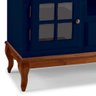 Rack para Sala Pés Luis Xv 2 Portas 1 Gaveta Nicho Hannover 60811 Linz Móveis - Azul Petróleo/imbuia - 2