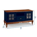 Ver imagem 4 de Rack para Sala Pés Luis Xv 2 Portas 1 Gaveta Nicho Hannover 60811 Linz Móveis - Azul Petróleo/imbuia