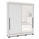 Ver imagem 2 de Roupeiro Valência 2 Portas Correr com Espelho 177x213cm Branco 240853