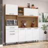 Cozinha Compacta Fiorello Malibu 6 Portas e 2 Gaveta - Freijó/branco - 4