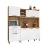 Cozinha Compacta Fiorello Malibu 6 Portas e 2 Gaveta - Freijó/branco - 1