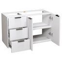 Ver imagem 2 de Balcão Móvel Gabinete Mdf para Banheiro sem Tampo sem Cuba 80cm Gavetas Lado Esquerdo Puxador Preto