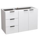 Ver imagem 1 de Balcão Móvel Gabinete Mdf para Banheiro sem Tampo sem Cuba 80cm Gavetas Lado Esquerdo Puxador Preto