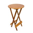Ver imagem 1 de Mesa Bistrô Alta Redonda Dobrável em Madeira Maciça 60cm