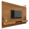 Painel Versátil Ripado 2.2x1.8 + Nicho 2.2 p/ TV até 75'' Nature - Giga Móveis - 2