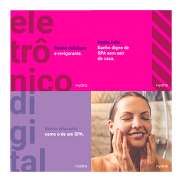 Chuveiro Elétrico Ducha Eletrônica Digital Falls Branca Metalizada Hydra 220V 7700W - 5