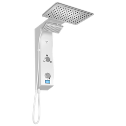 Chuveiro Elétrico Ducha Eletrônica Digital Falls Branca Metalizada Hydra 220V 7700W - 1