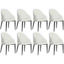 Ver imagem 1 de Kit 8 Cadeiras de Jantar Estofada Design La Martina - Branca