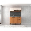 Ver imagem 4 de Cozinha Completa Alana 2 Peças 5 Portas 1 Gaveta MDP 120cm Freijó e Off White
