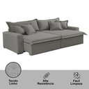 Ver imagem 4 de Sofá Montreal Linho 02 Módulos de 120m B25cm Meu Sofá Online