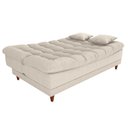 Ver imagem 4 de Sofá Cama Duda Boucle Bege Matrix Sala Premium Original 3 Lugares