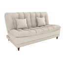 Ver imagem 1 de Sofá Cama Duda Boucle Bege Matrix Sala Premium Original 3 Lugares