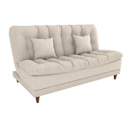 Sofá Cama Duda Boucle Bege Matrix Sala Premium Original 3 Lugares - 1