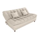 Ver imagem 3 de Sofá Cama Duda Boucle Bege Matrix Sala Premium Original 3 Lugares