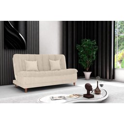 Sofá Cama Duda Boucle Bege Matrix Sala Premium Original 3 Lugares - 2