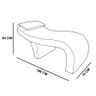 Maca Estética Ergonomica Metalassê Inclinada 70 Cm Vermelha Slk Decor Nina Bege - 4