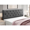 Ver imagem 1 de Cabeceira Cama Box Estofada Madeira Queen Size Realeza:cinza