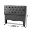 Ver imagem 3 de Cabeceira Cama Box Estofada Madeira Queen Size Realeza:cinza