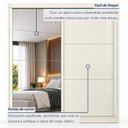Ver imagem 7 de Guarda Roupa Solteiro 2 Portas de Correr Flex 3 Gavetas e Espelhos 151,5cm Mali 100% MDF