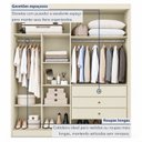 Ver mais imagens de Guarda Roupa Solteiro 2 Portas de Correr Flex 3 Gavetas e Espelhos 151,5cm Mali 100% MDF