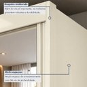 Ver imagem 5 de Guarda Roupa Solteiro 2 Portas de Correr Flex 3 Gavetas e Espelhos 151,5cm Mali 100% MDF