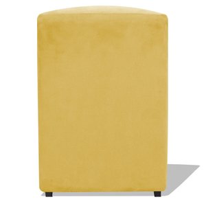 Puff Decorativo Salão Recepção Quadrado Suede Amarelo Ec Móveis