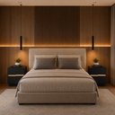 Ver imagem 5 de Mesa de Cabeceira 45cm MDF com LED 2 Gavetas Lateral Lumiar para Quarto Casal:Preto