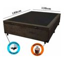 Ver imagem 2 de Base Box Baú Casal 138 X 188 Suede com Pistão Gás So1clique Cor Marrom