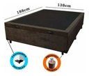 Ver imagem 2 de Base Box Baú Casal 138 X 188 Suede com Pistão Gás So1clique Cor Marrom