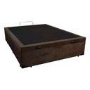 Ver imagem 1 de Base Box Baú Casal 138 X 188 Suede com Pistão Gás So1clique Cor Marrom