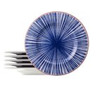 Ver imagem 3 de Jogo 6 Pratos Rasos Porcelana Azul 28cm Tramontina Abstratta Mesa Posta Restaurante