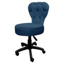 Ver imagem 3 de Cadeira Mocho Soft Escritório Estética Veludo - Sofa Store:veludo Azul Marinho