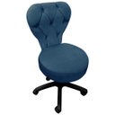 Ver imagem 2 de Cadeira Mocho Soft Escritório Estética Veludo - Sofa Store:veludo Azul Marinho