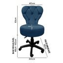 Ver imagem 6 de Cadeira Mocho Soft Escritório Estética Veludo - Sofa Store:veludo Azul Marinho