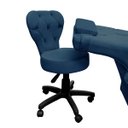 Ver imagem 5 de Cadeira Mocho Soft Escritório Estética Veludo - Sofa Store:veludo Azul Marinho