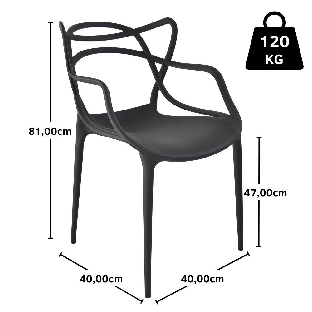Kit 4 Cadeiras Allegra - Preto - 8