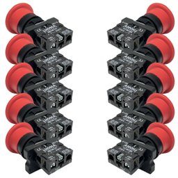 Kit 10 Botao Emergencia Plastxb2 Esc542 Gira Lukma - 1